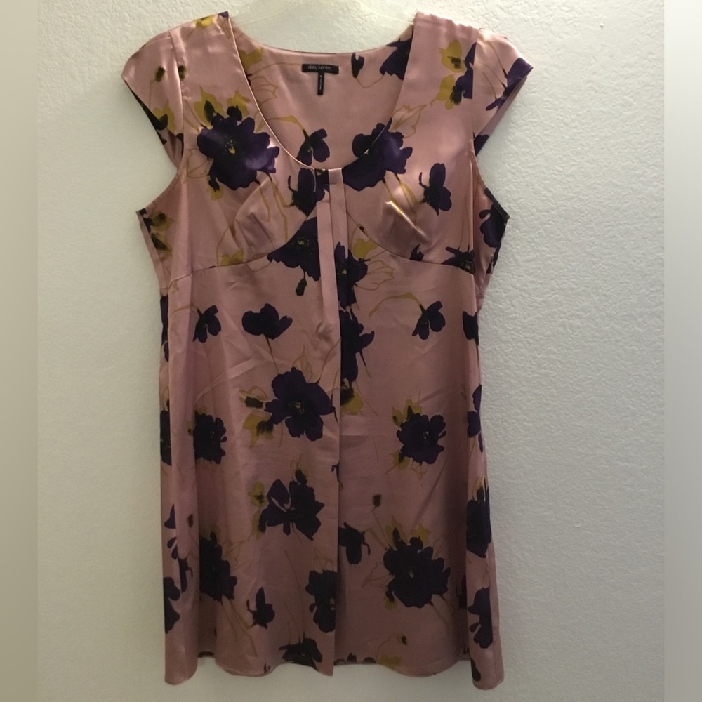Daisy Fuentes Size XL Slip Mini Dress Pink Purple Floral